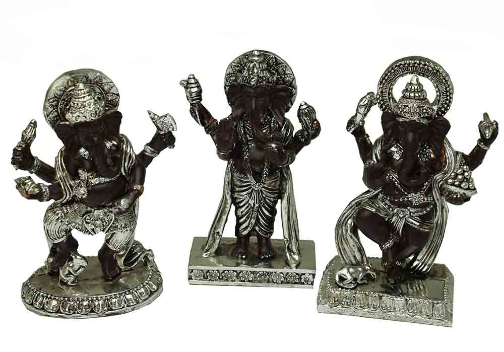 Ganesh Standing Set of 3  6.7X4.4X11cm