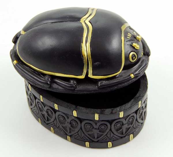 Egyptian Scarab Box 10.5X7.7X7cm