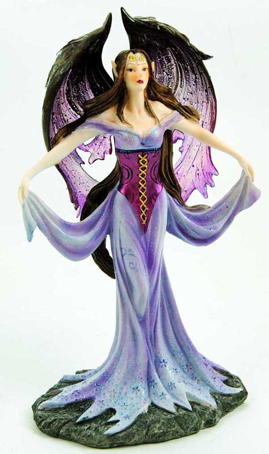 Fairy Purple Corset Dress With Wings 12.5X8.5X21.5cm