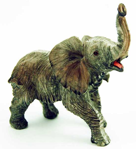 Elephant With Trunk Up H4.75 Inch