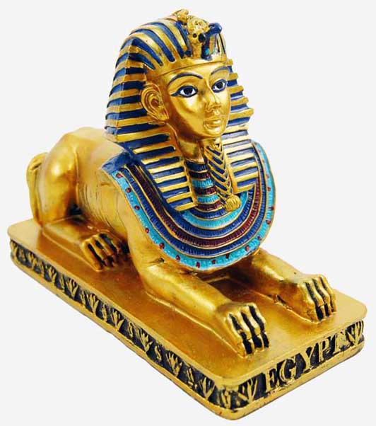 Egyptian Sphinx On Base H13.5xl16.5xw7.5cm