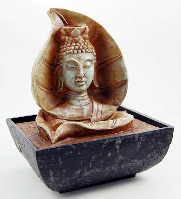 Fountain Buddha Head With Light 20X19X27cm