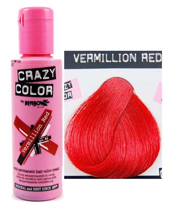 Crazy Colour Vermillion Red 100ml