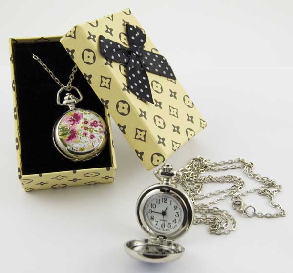Necklace Watch In Gift Box Available In Assorted Colours/Designs