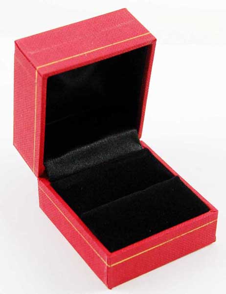 Ring Box Red With Gold Frame 5x5.5cm