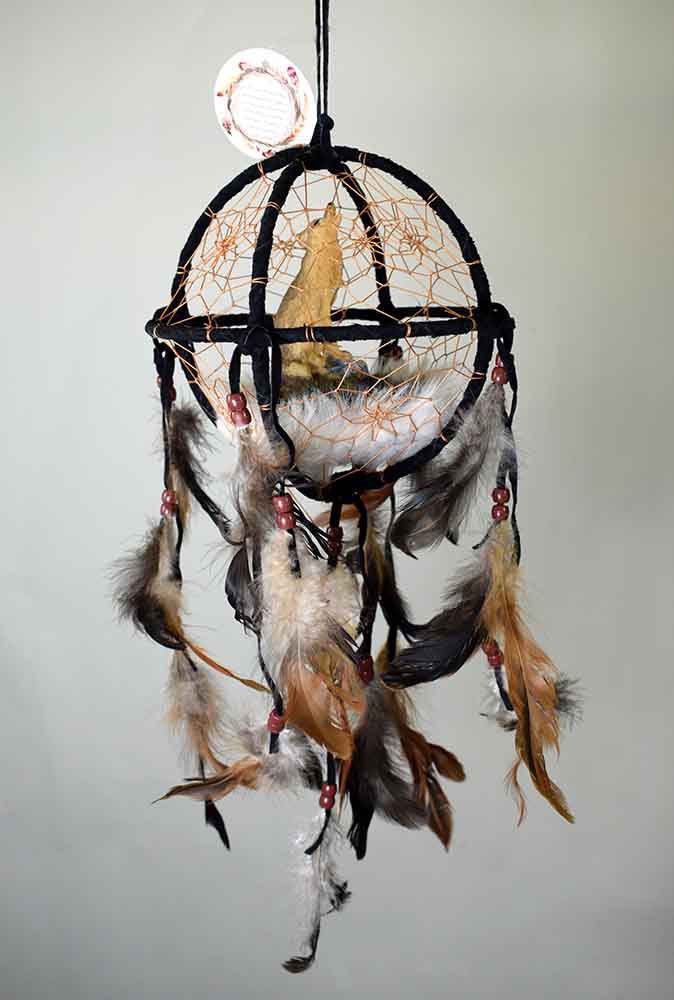 Cage Wolf Sitting Howling 6 Inch