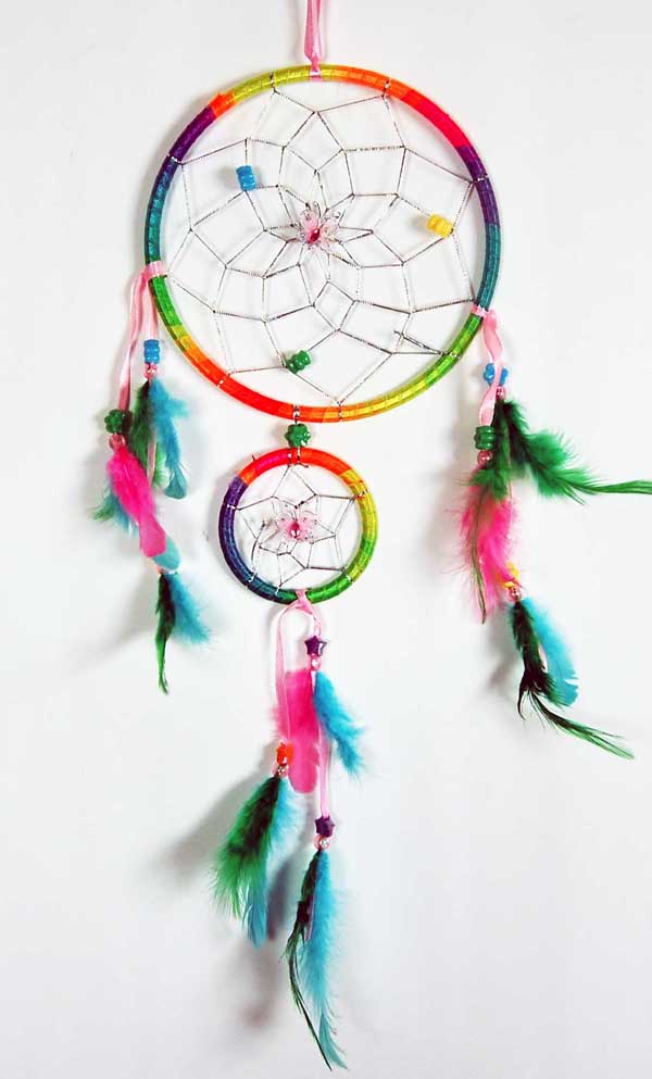 Dream Catcher With Mini 3 Inch Dreamcatcher Rainbow Colour With