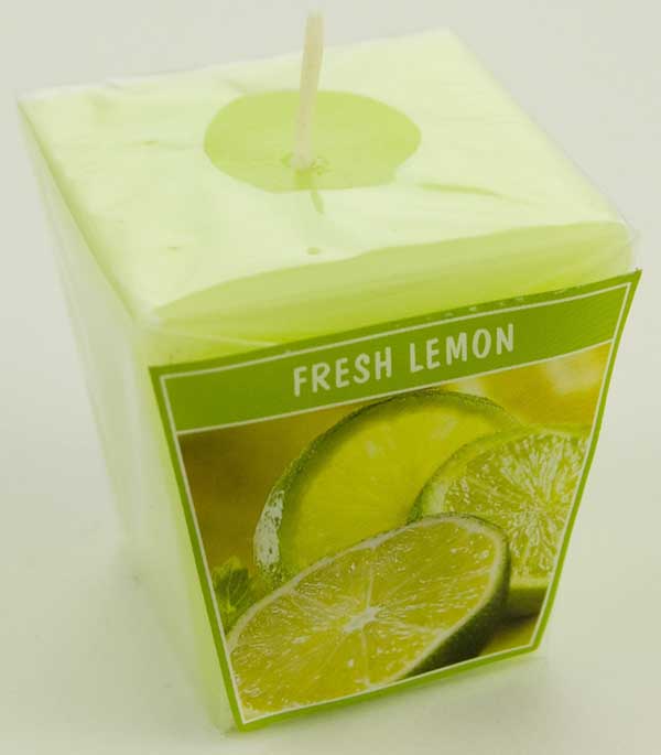 Candle Votive Conical Fresh Lemon 5cm