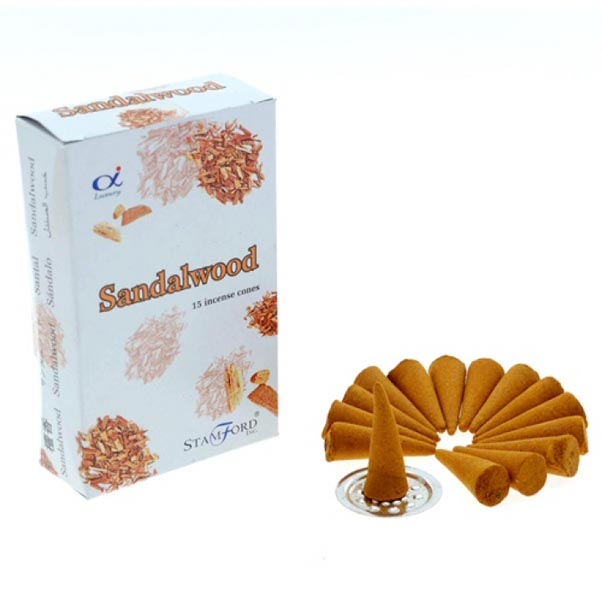 Incense Cones Stamford Sandalwood 12 Packs Of 15pcs