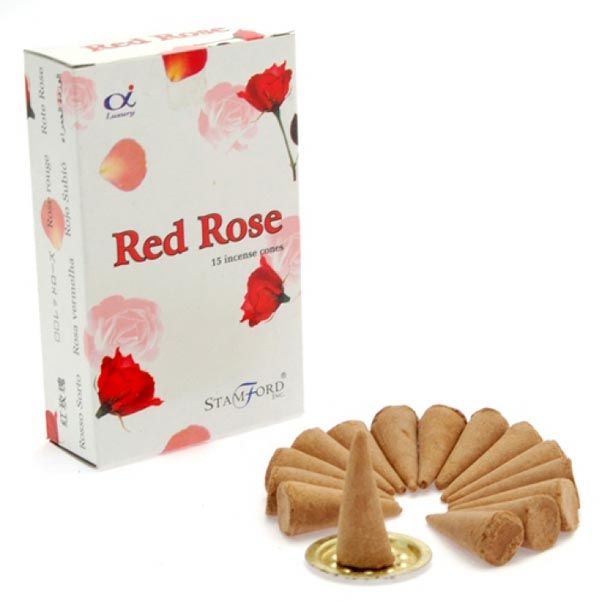 Incense Cones Stamford Red Rose 12 Packs Of 15pcs
