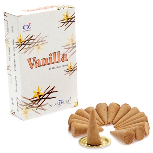 Incense Cones Stamford Vanilla 12 Packs Of 15pcs