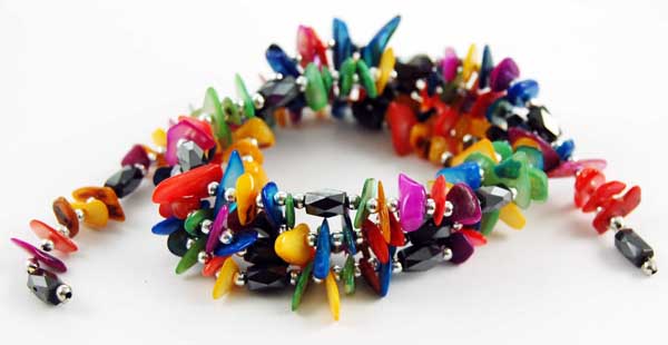 Bracelet Or Necklace Magnetic And Hematite Multi Colour Chakra S