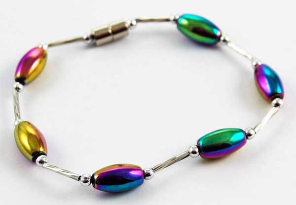 Bracelet Magnetic Rainbow Bead Size L12XW6mm