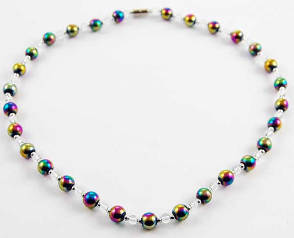 Necklace Magnetic Rainbow Bead Size W8mm