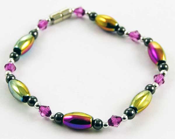 Bracelet Magnetic Rainbow Bead Size L12XW6mm