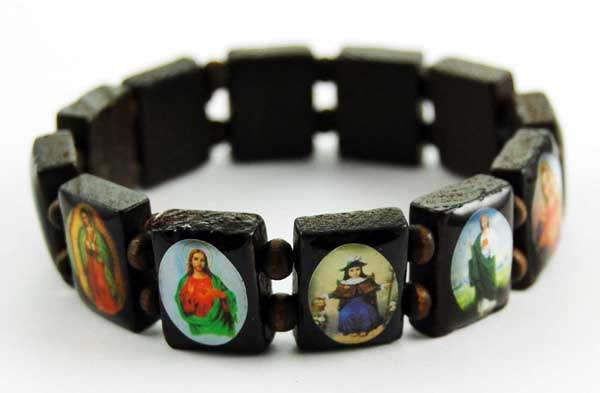 Bracelet Icon Wood Brown 12pcs