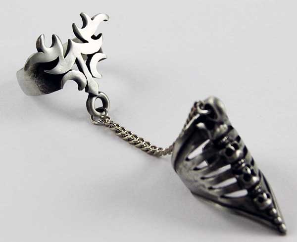 Armour Ring Pewter Symbols With Skull