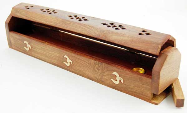 Ashcatcher Box Wood Om 10 Inch