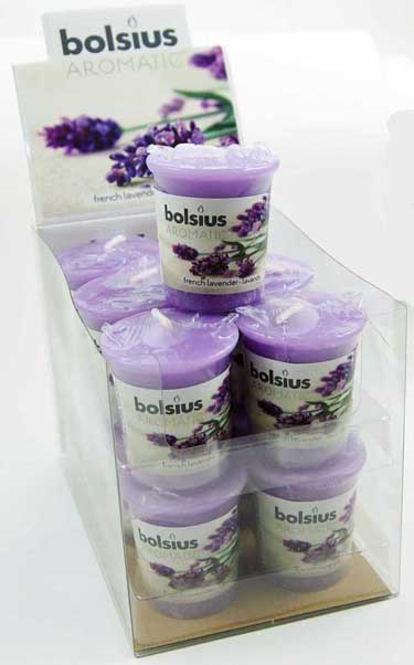 Candle Votive Mushroom French Lavender 12pcs