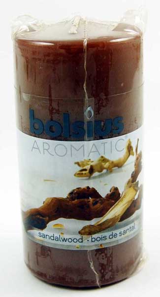 Candle Pillar Aromatic Sandalwood 120x60mm