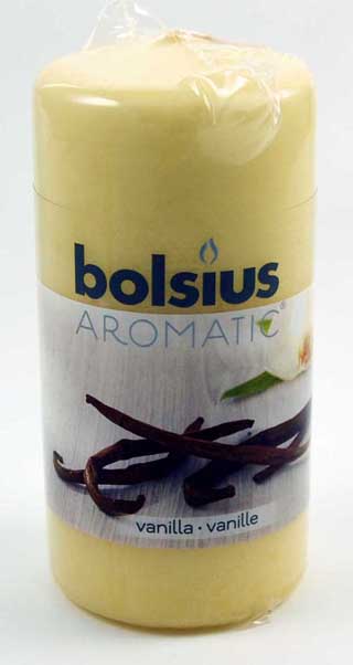 Candle Pillar Aromatic Vanilla 120x60mm