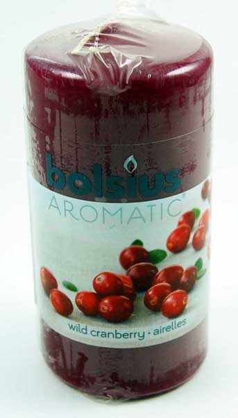Candle Pillar Aromatic Wild Cranberry 120x60mm