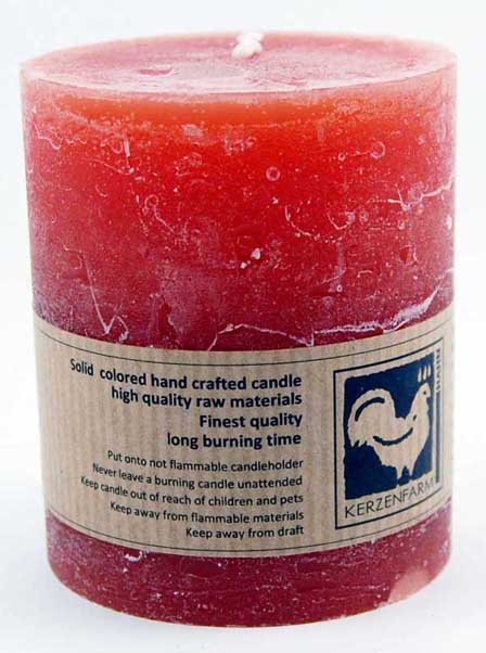 Candle Pillar Country Round Rust 75X65mm