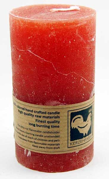 Candle Pillar Country Round Rust 90X50mm