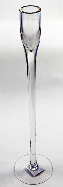 Candle Stick Glass Clear 8X35cm