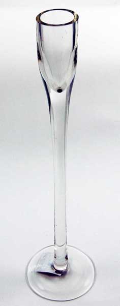 Candle Stick Glass Clear 8X30cm