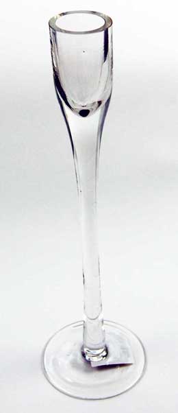 Candle Stick Glass Clear 8X25cm