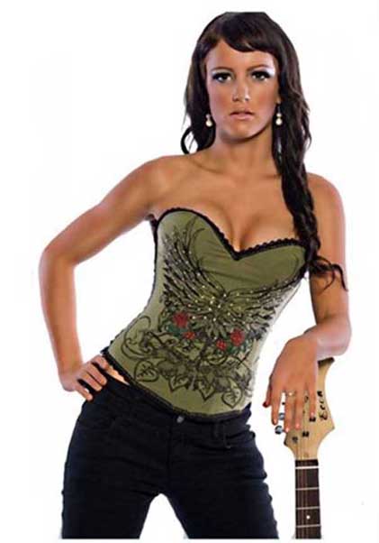 Basque Large Green And Black With Floral Design