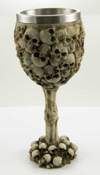 Goblet Ivory Skull Heads