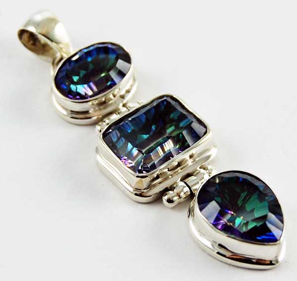 Pendent Silver Mystic Topaz  Purple