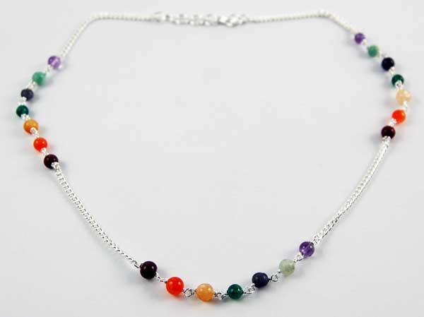 Necklace Beaded Multi Use Semi Precious Stone Beaded Chakra