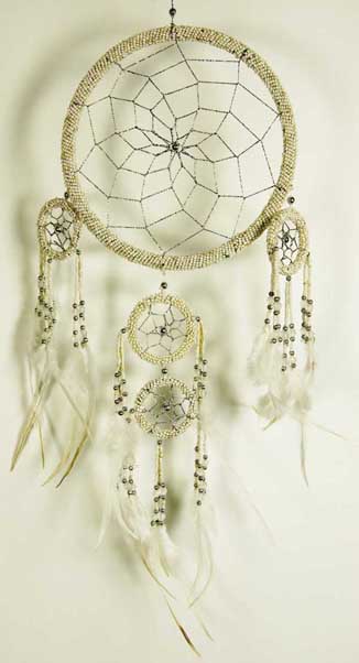Dream Catcher Beaded Natural 6DM 5003