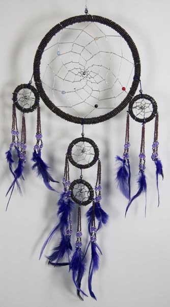 Dream Catcher Beaded Purple 6DM 5003