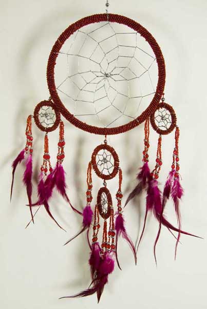 Dream Catcher Beaded Red 6DM 5003