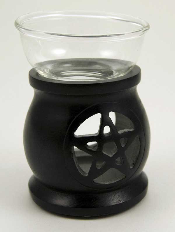 Oil Burner Soapstone Pentagram 3.5 Inch