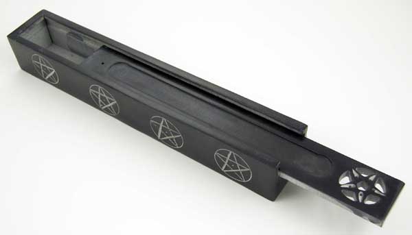 Incense Box Soapstone Pentagram 12 Inch