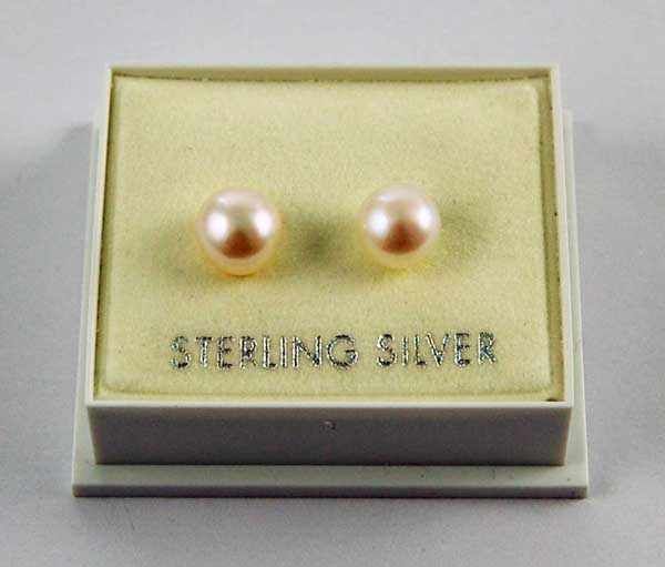 Earring Silver Freshwater Pearl 6-7mm