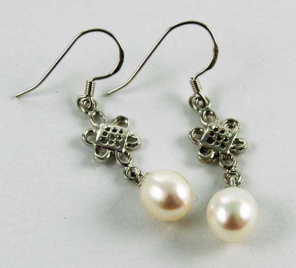 Earring Silver Pearl