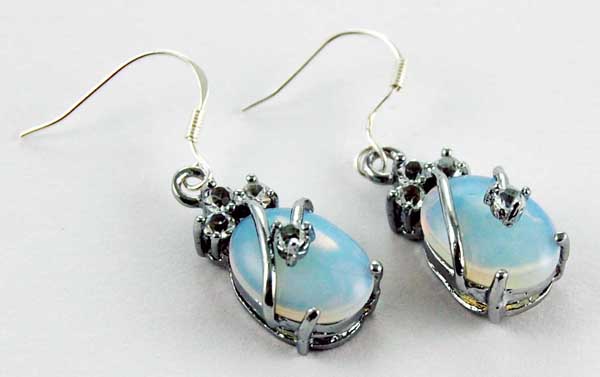 Earring Opal Style With 925 Silver Hook 3.5Cm