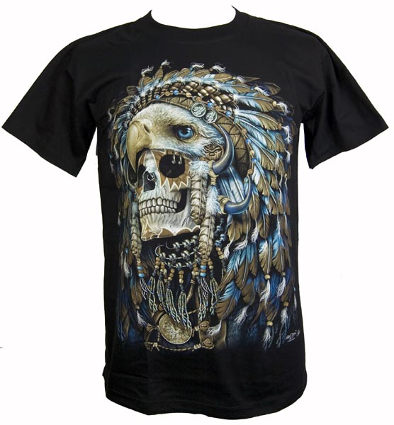 T-Shirt X Large Skull Glow In Dark