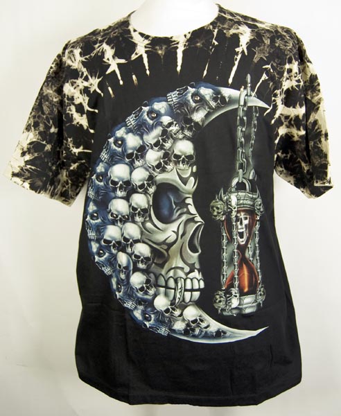 T-Shirt X Large Skull Moon With Rivets