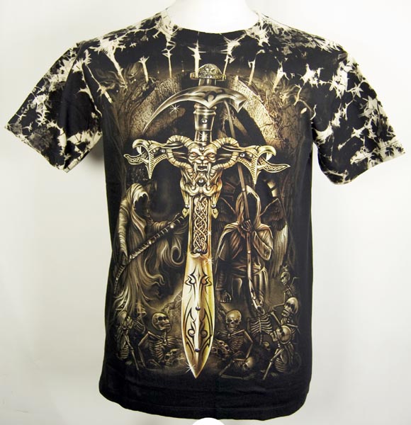 T-Shirt X Large Evil Sword With Rivets