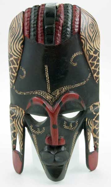 Mask African Wood H24cm