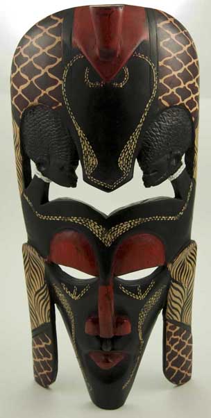 Mask African Wood H40cm