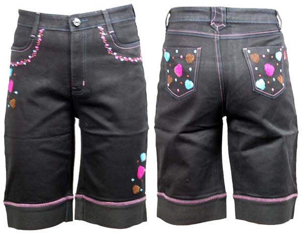 Jeans Denim Womens 3/4 Length Cut