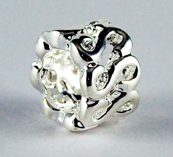 Cleopatra Silver Plated Charm Beads Stopper Sold In Packs Of Fiv